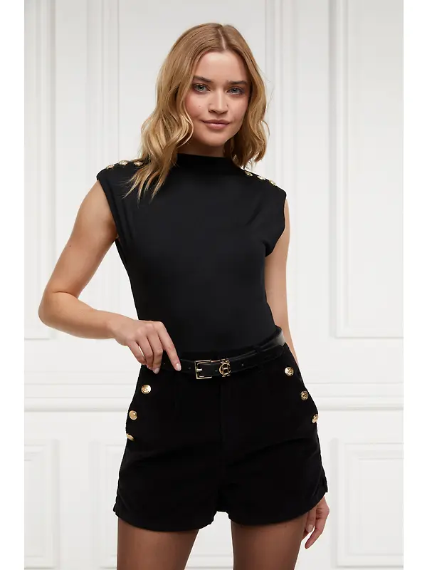 Holland Cooper Women's HC Slim Logo Belt - Black Image 3