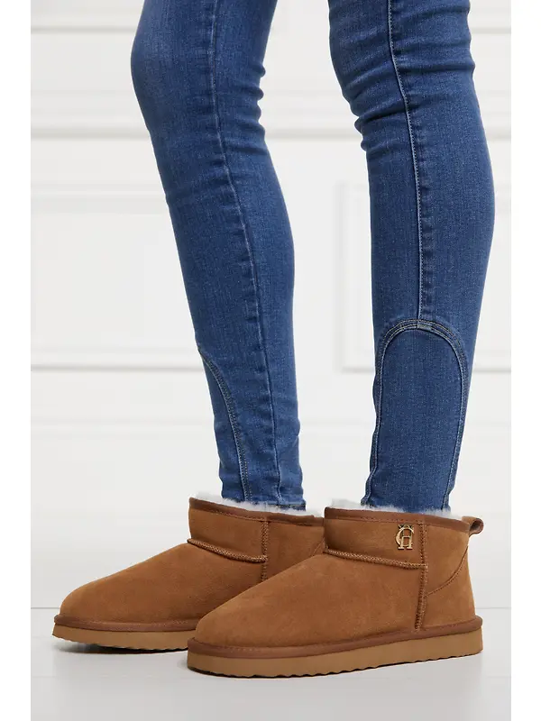Holland Cooper Women's Ultra Mini Shearling Boots - Tan Image 3
