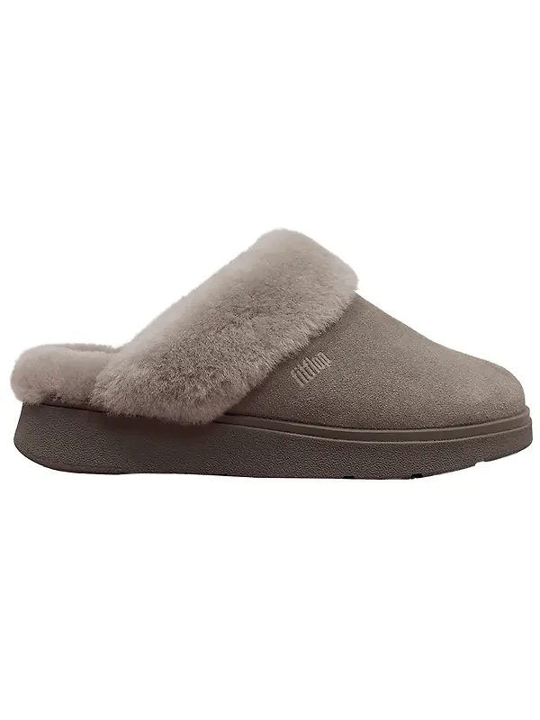 FitFlop Women's GEN-FF Shearling Suede Slippers - Taupe Image 1