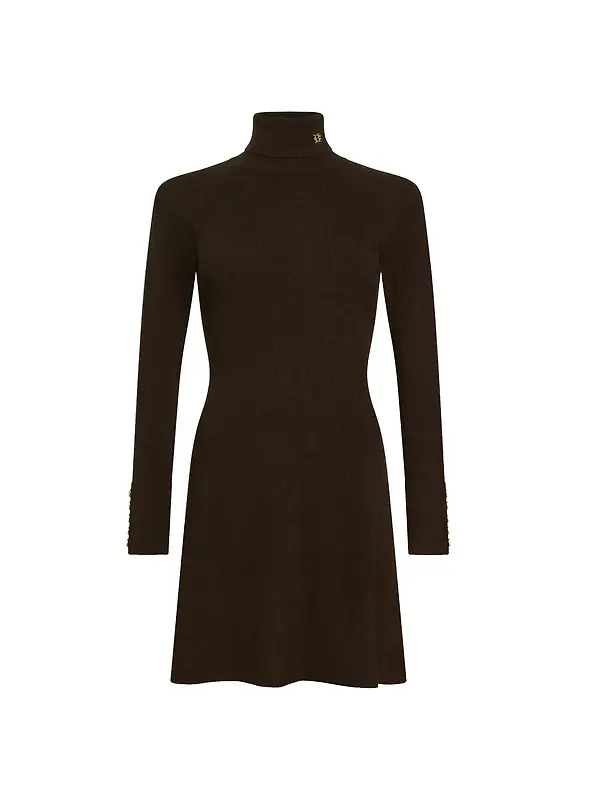 Holland Cooper Women's Aspen Knitted Dress - Olive Brown Image 1