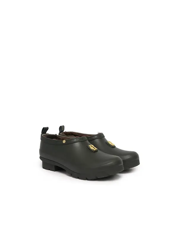 Holland Cooper Women's Sherpa Lined Gardening Loafers - Dark Pine Image 3