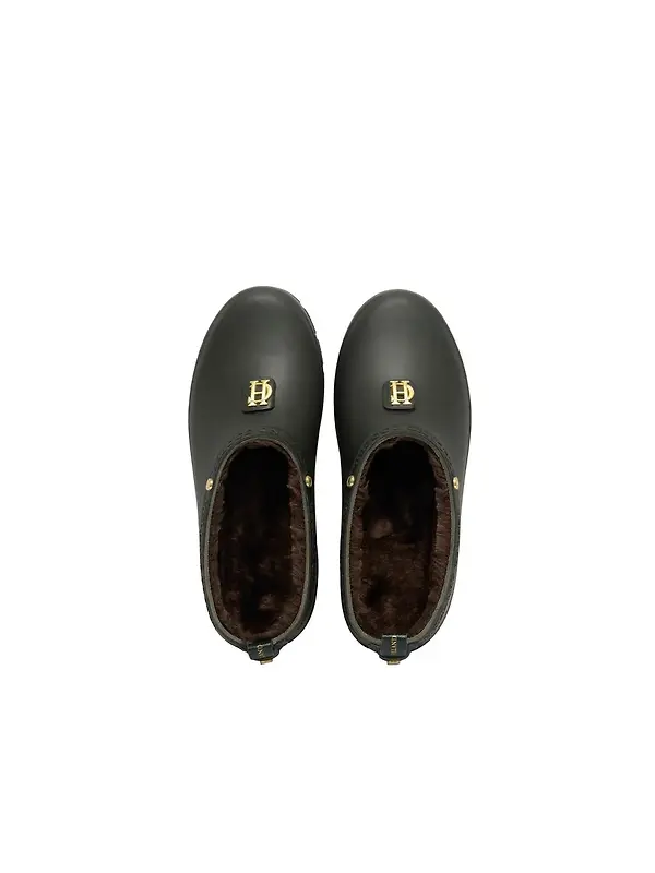 Holland Cooper Women's Sherpa Lined Gardening Loafers - Dark Pine Image 7