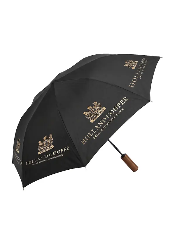 Holland Cooper Women's Mini HC Umbrella - Black Image 1