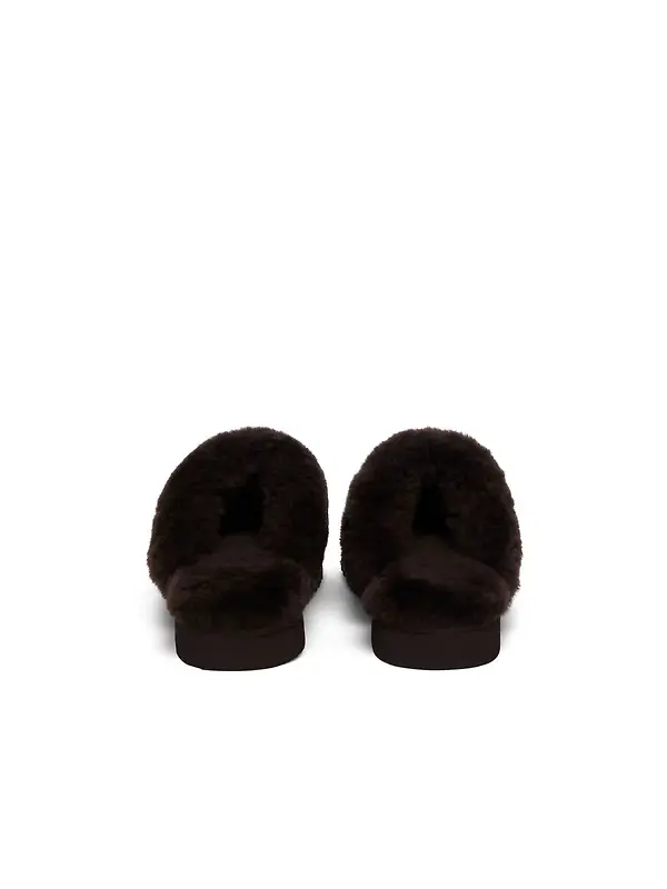 Holland Cooper Women's Classic Shearling Slippers - Chocolate Image 4