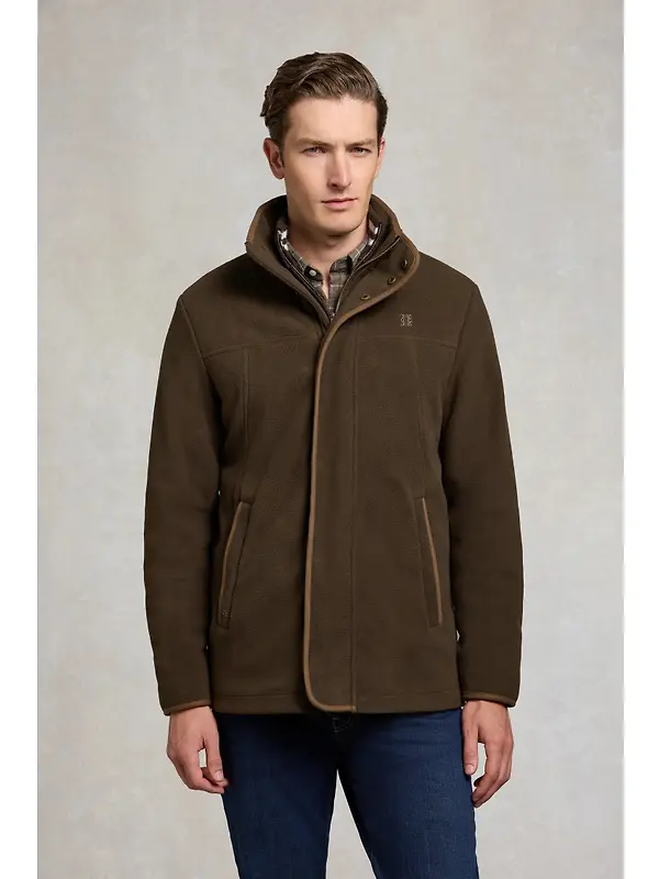 Holland Cooper Men's Fleece Field Jacket - Khaki Image 2