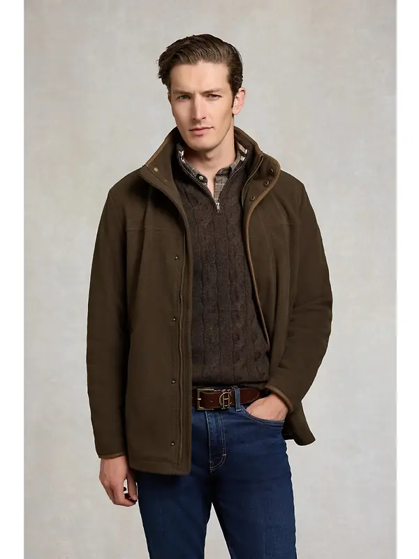 Holland Cooper Men's Fleece Field Jacket - Khaki Image 3