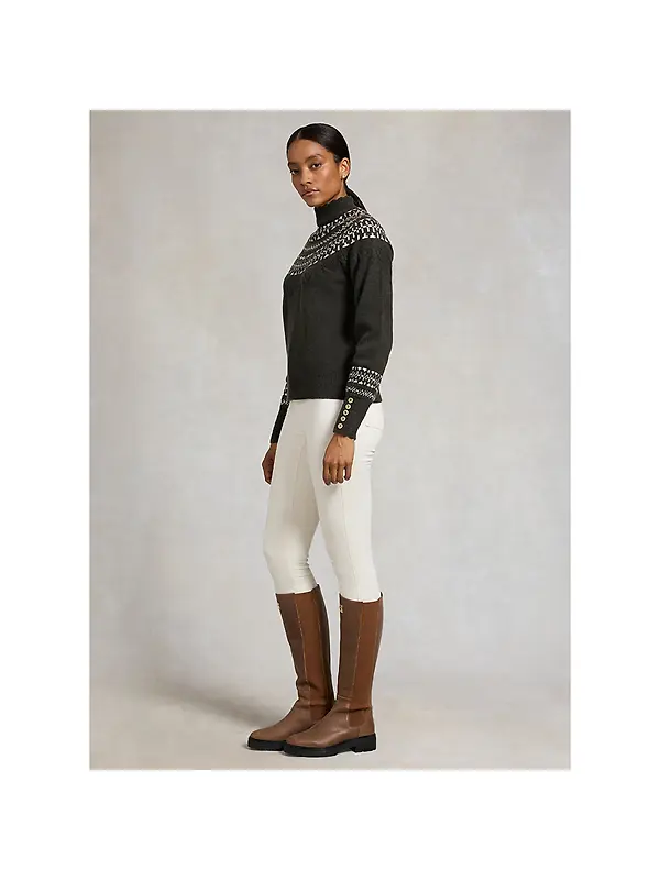 Holland Cooper Women's Elodie Roll Neck Knit - Forest Green Image 6