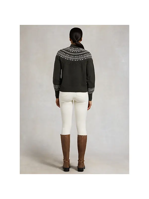 Holland Cooper Women's Elodie Roll Neck Knit - Forest Green Image 5