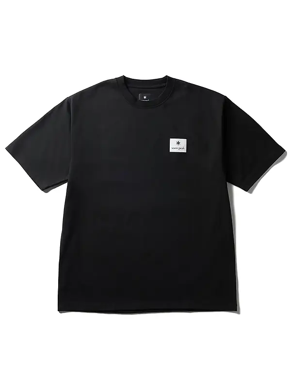 Snow Peak New Standard Square Logo T-Shirt - Black Image 1