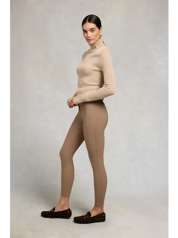 Holland Cooper Women's Contour Trousers (Petite) - Mocha Image 3