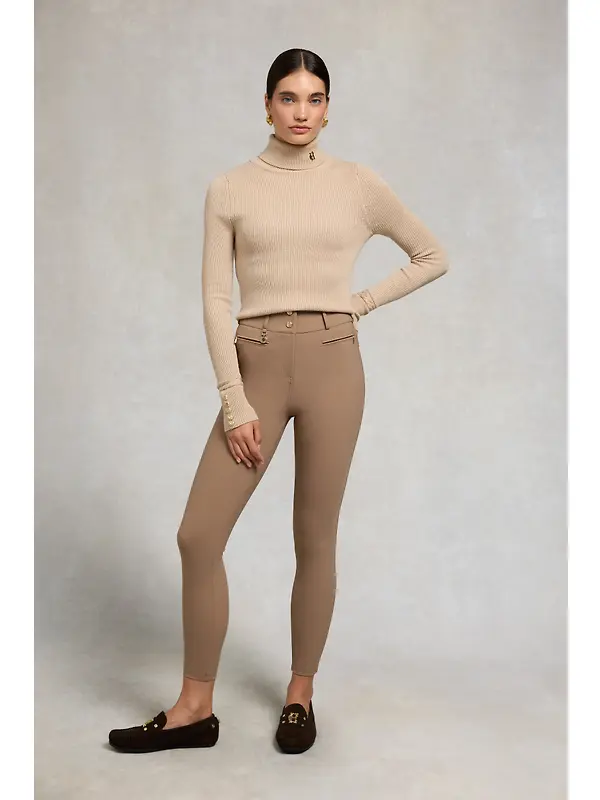 Holland Cooper Women's Contour Trousers (Petite) - Mocha Image 2