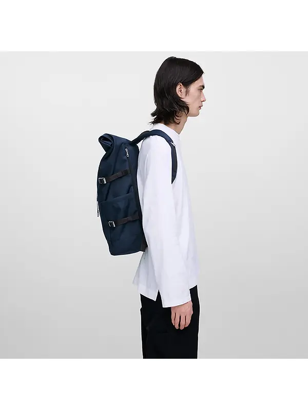 Sandqvist Icon Rolltop Backpack L 26L 16" - Navy Image 6