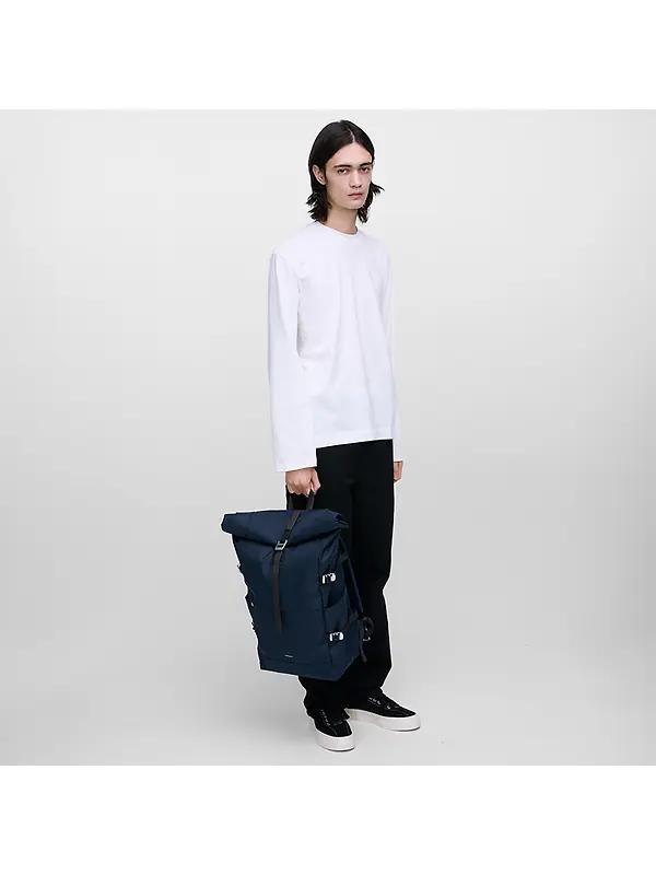 Sandqvist Icon Rolltop Backpack L 26L 16" - Navy Image 8