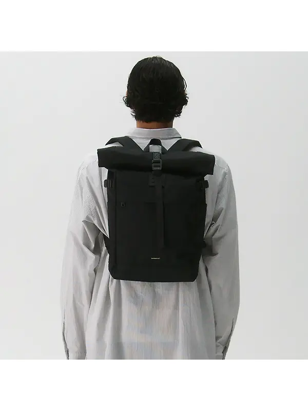 Sandqvist Icon Rolltop Backpack M 23L 14" - Black Image 2