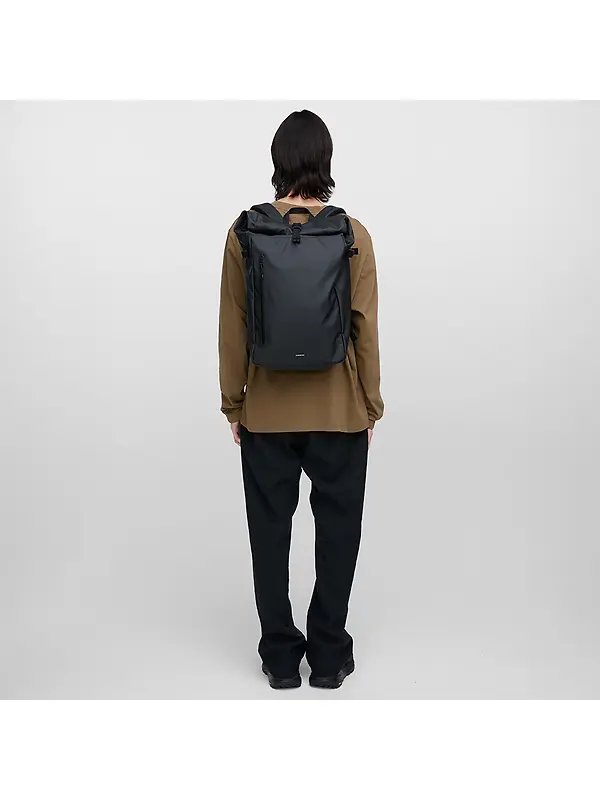 Sandqvist Stream Slim Rolltop Backpack L 26L 16" - Black Image 9