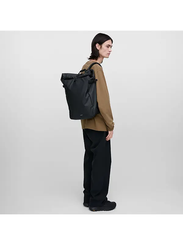 Sandqvist Stream Slim Rolltop Backpack L 26L 16" - Black Image 8