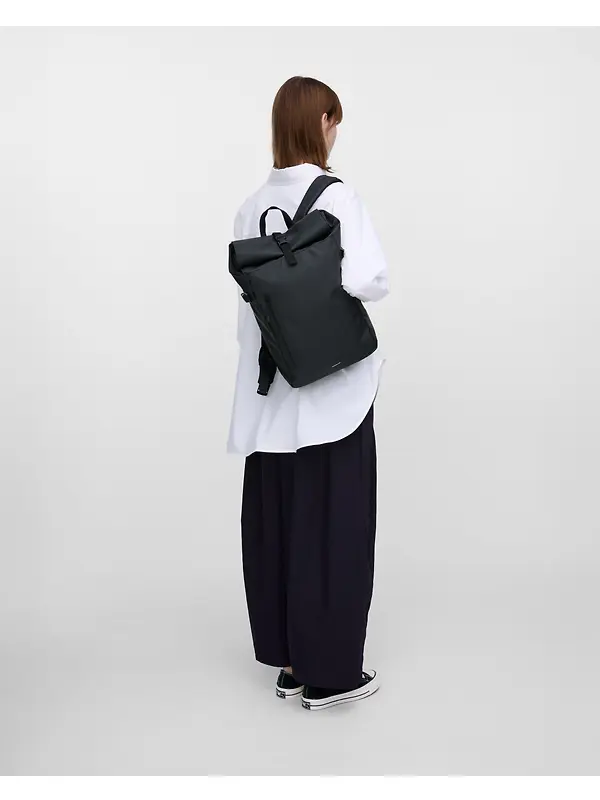 Sandqvist Stream Slim Rolltop Backpack M 20L 14" - Black Image 3