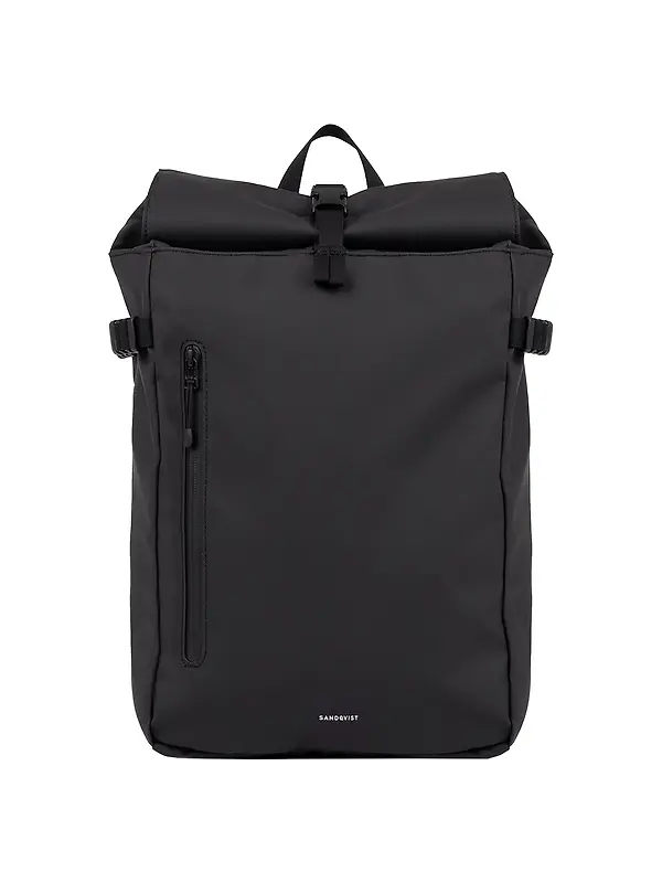 Sandqvist Stream Slim Rolltop Backpack M 20L 14" - Black Image 1