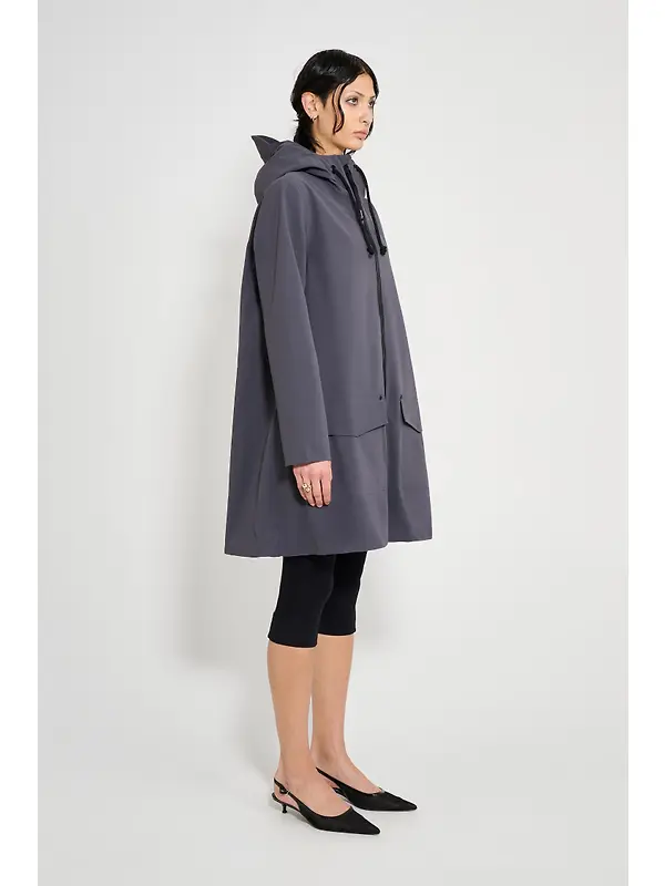 Stutterheim Women's Mosebacke Lightweight Patch Raincoat - Mystic Blue Image 3