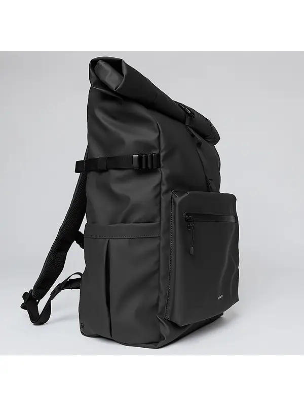 Sandqvist Stream Rolltop Backpack L 34L 16" - Black Image 4