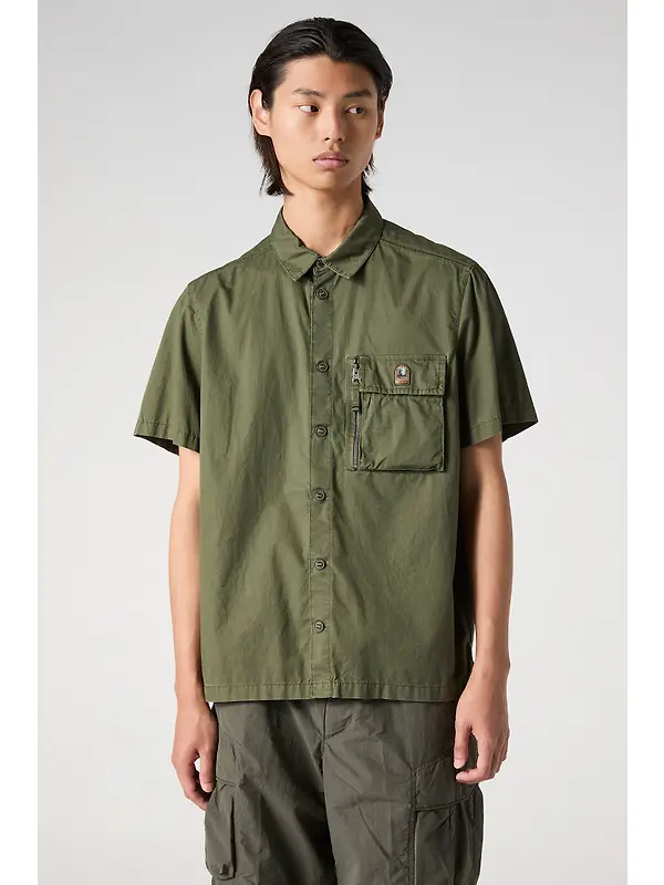 Parajumpers Men's Merv Short Sleeve Shirt - Tortuga Green Image 3