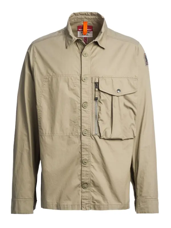 Parajumpers Men's Kurtis Long Sleeved Overshirt - Silver Sage Image 1