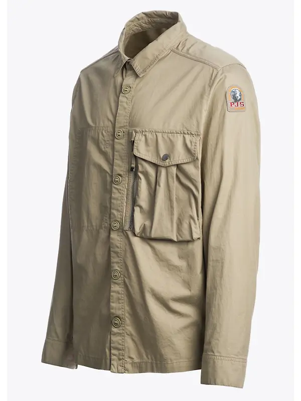Parajumpers Men's Kurtis Long Sleeved Overshirt - Silver Sage Image 2