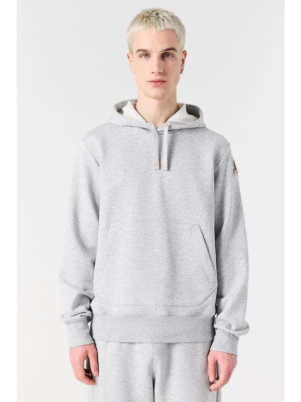 Parajumpers Men's Everest Hooded Sweatshirt - Ash Grey Melange Image 4