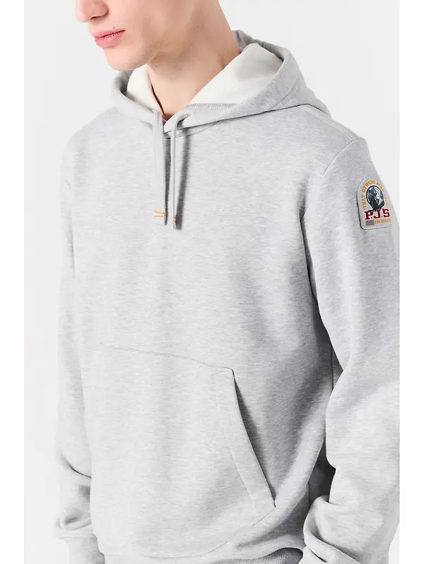 Parajumpers Men's Everest Hooded Sweatshirt - Ash Grey Melange Image 6