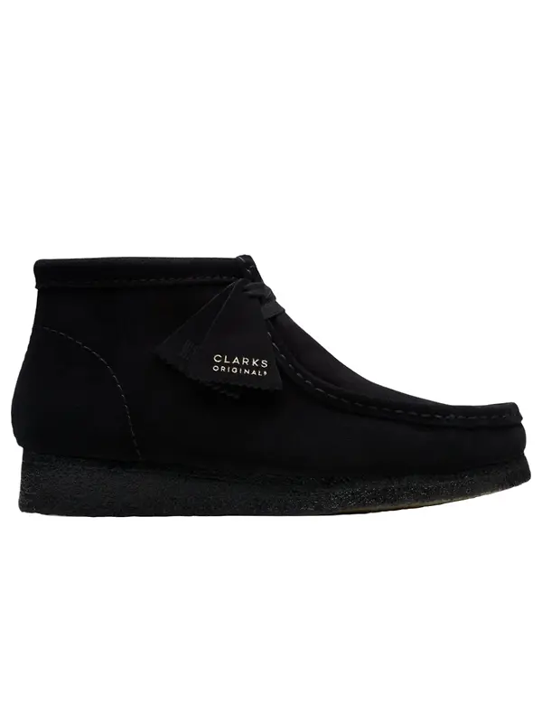 Clarks Originals Men's Wallabee Boots - Black Suede Image 1