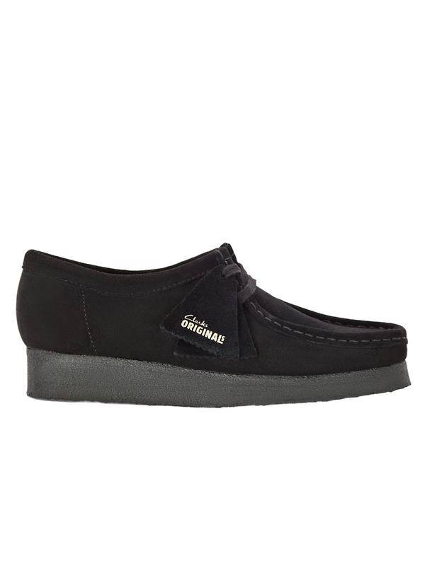 Clarks Men's Wallabee Evo Suede Shoes - Black | British Attire