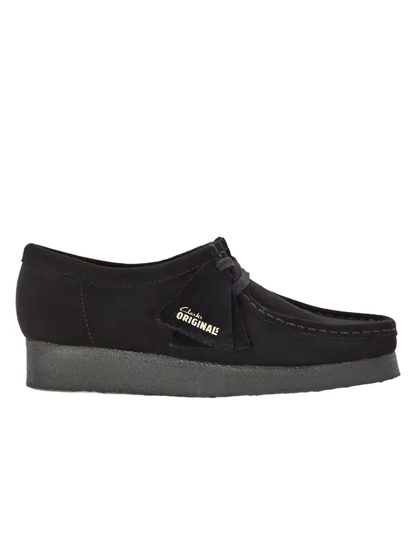 Clarks Originals Men's Wallabee Shoes - Black Suede Image 1
