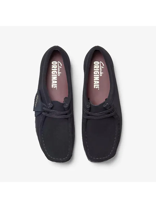 Clarks Originals Men's Wallabee Shoes - Black Suede Image 6