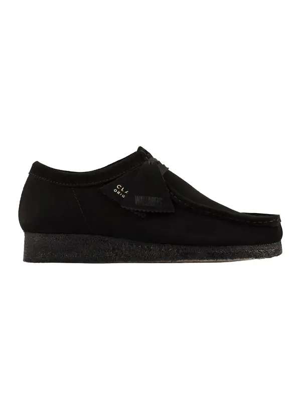 Clarks Originals Women's Wallabee Shoes - Black Suede Image 1