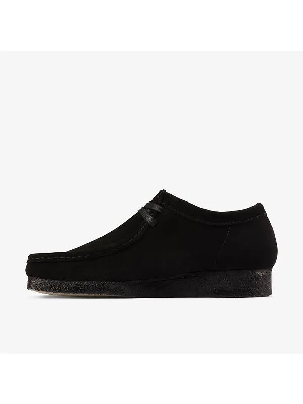Clarks Originals Women's Wallabee Shoes - Black Suede Image 3