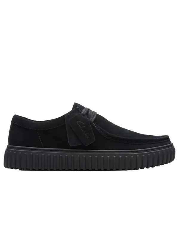 Clarks Men's Torhill Lo Shoes - Black Suede Image 1