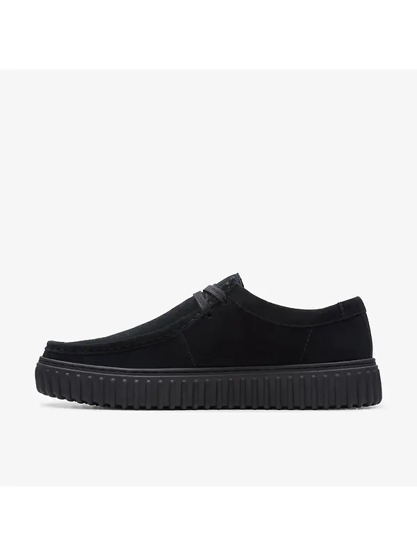 Clarks Men's Torhill Lo Shoes - Black Suede Image 3