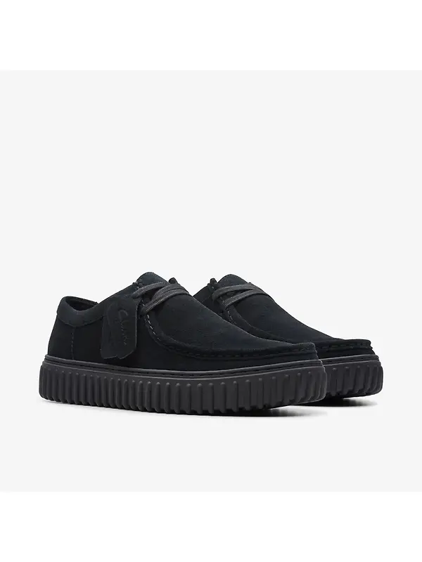 Clarks Men's Torhill Lo Shoes - Black Suede Image 6