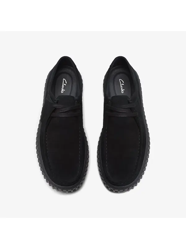 Clarks Men's Torhill Lo Shoes - Black Suede Image 7