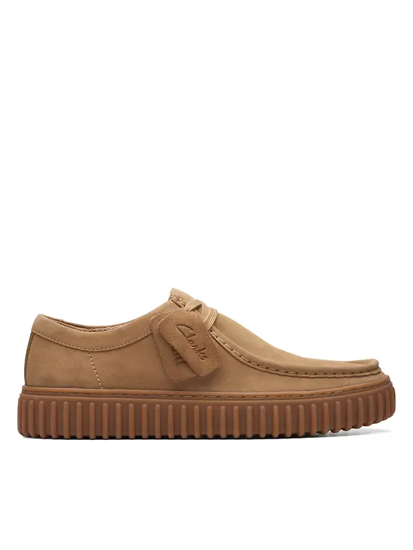 Clarks Men's Torhill Lo Shoes - Dark Sand Suede Image 1