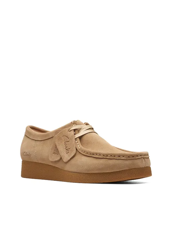 Clarks Women's Wallabee Evo Shoes - Dark Sand Suede Image 2