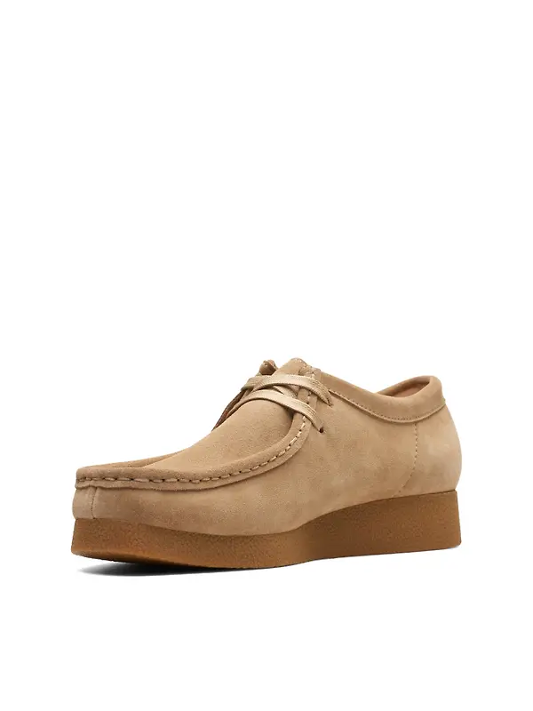 Clarks Women's Wallabee Evo Shoes - Dark Sand Suede Image 4