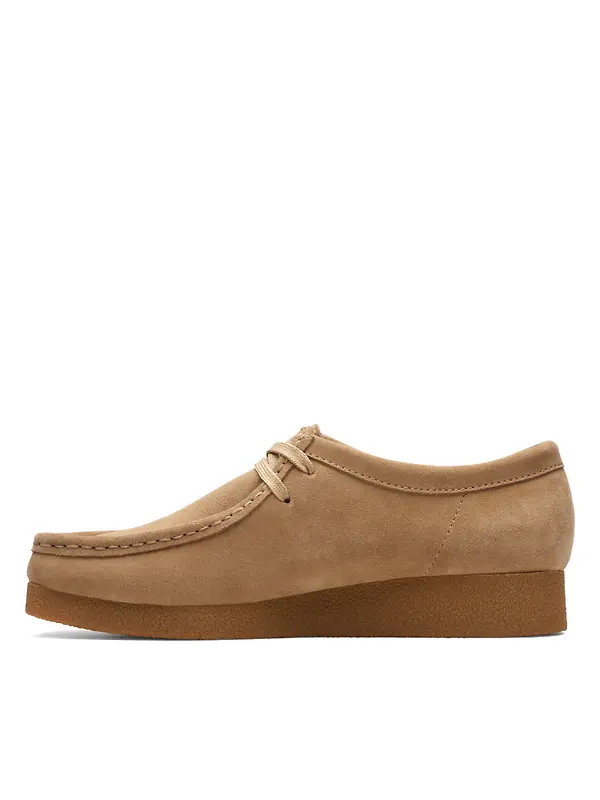 Clarks Women's Wallabee Evo Shoes - Dark Sand Suede Image 5