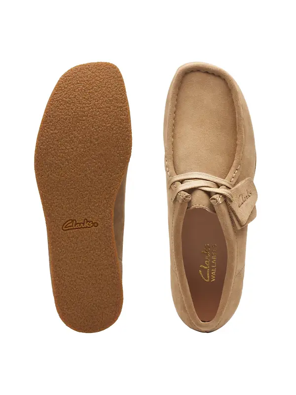 Clarks Women's Wallabee Evo Shoes - Dark Sand Suede Image 7