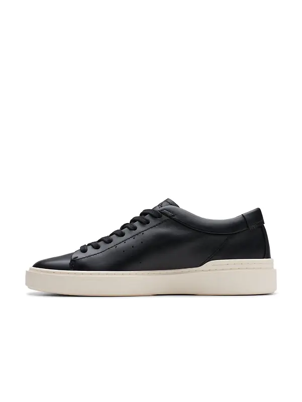Clarks Men's Craft Swift Trainers - Black Leather Image 2