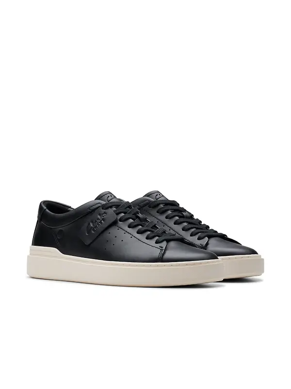 Clarks Men's Craft Swift Trainers - Black Leather Image 4