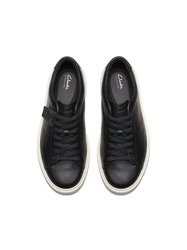 Clarks Men's Craft Swift Trainers - Black Leather Image 6