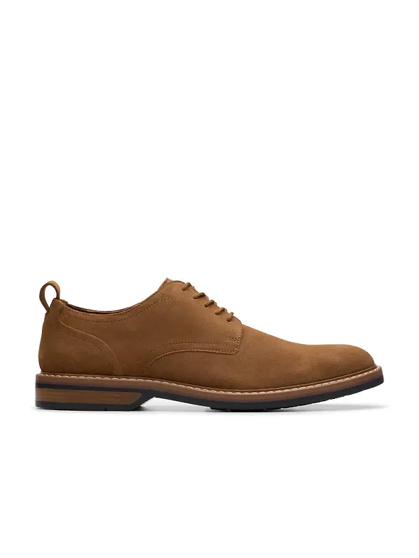 Clarks Men's Aldwin Lace Derby Shoes - Cola Suede Image 1