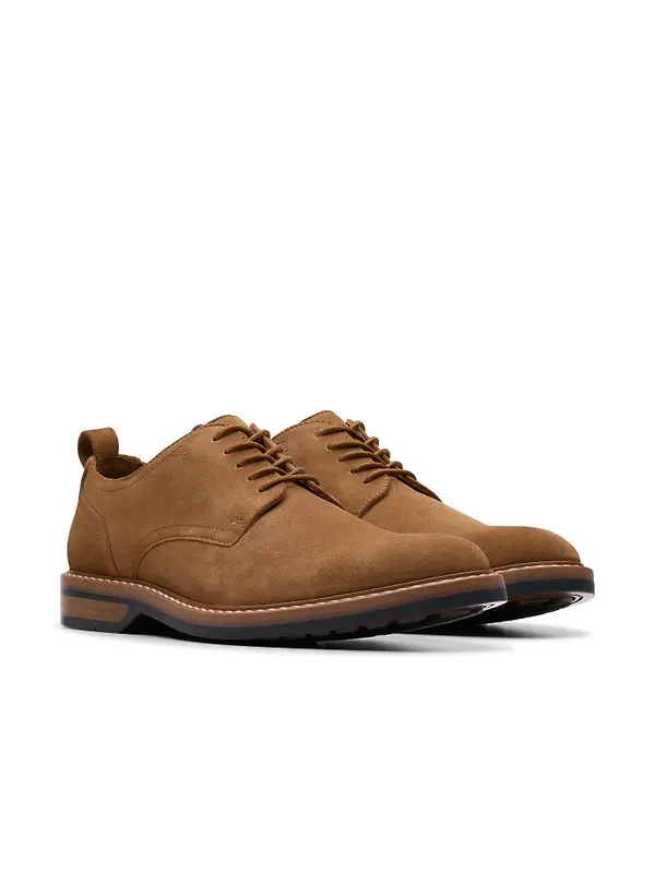Clarks Men's Aldwin Lace Derby Shoes - Cola Suede Image 4