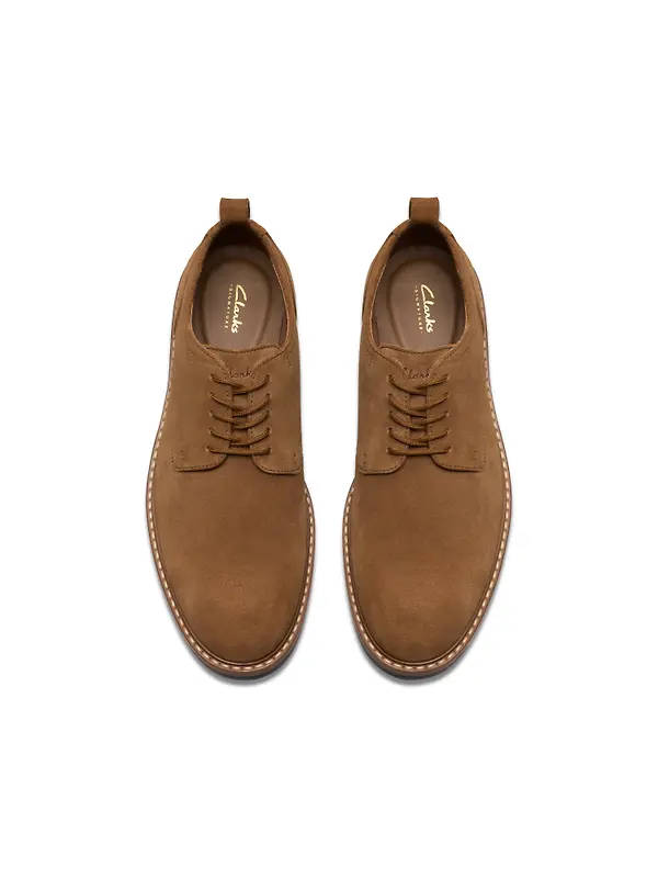 Clarks Men's Aldwin Lace Derby Shoes - Cola Suede Image 5